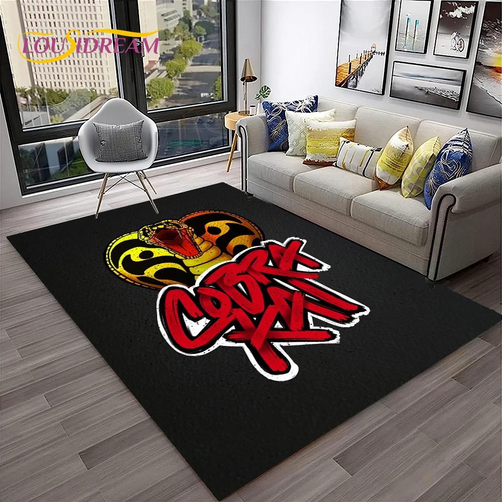 3D Cobra Kai Amanda TV Karate HD-Teppich für Zuhause, Wohnzimmer, Schlafzimmer, Sofa, Fußmatte, Dekor, Kinderspielbereich, Teppich, rutschfeste Bodenmatte