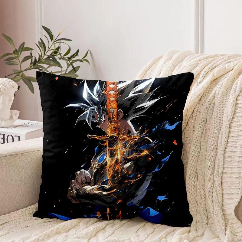 Kissenbezug mit Dragon Ball-Motiv und Cartoon-Print – Ein Traum für Anime-Fans! Anime-Accessoires und Deko-Geschenke