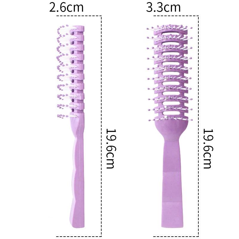 Multi-Styling Teasing Comb 2-in-1 Hair Brush, Root Lifter Volume Brush for Men & Women, Curly Hair Detangler & Blow Drying Brush for Home Salon