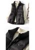 Women's Lightweight Stand Collar Down Vest with Rivet Pockets - Short, Warm, White Duck Down for Autumn/Winter 2023