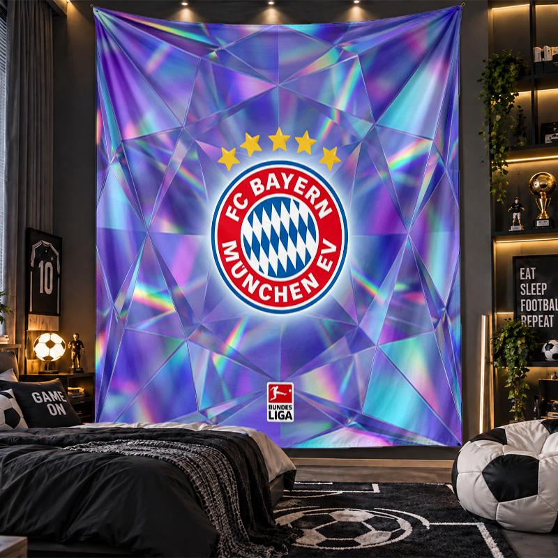 Nástěnná tapiserie s potiskem Bayern Mnichov, látka do obývacího pokoje, ložnice, domácí dekorace