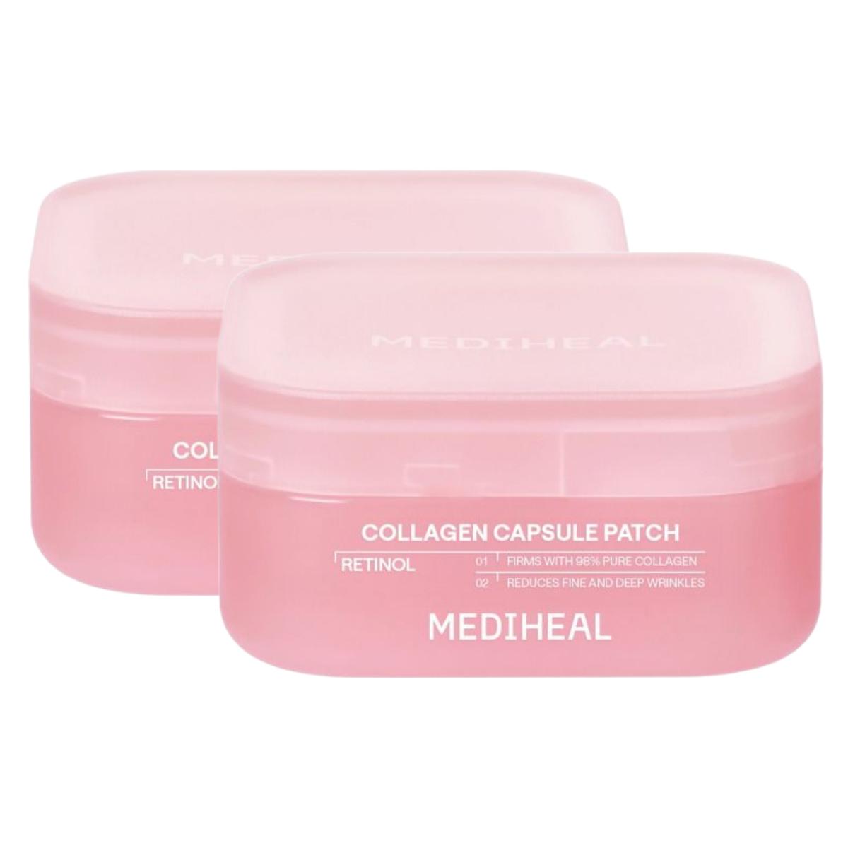 Mediheal Collagen Capsule Patch PDRN Retinol Gel Eye Mask Firming Skincare 60 Sheets Dual Pack