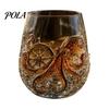 Gifts for Whiskey Lovers Octopus Pirate Glass, Sea Creature Tentacle Engraved Tumbler, Embossed Nautical Maritime Style Gift Father Rocks Glass