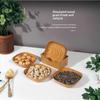 Imitation Wood Grain Plastic Square Plate Multi Purpose Food Fruit Snack Serving Tray Bone Dish For Kitchen Dining Table Decor