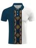 Printed Design – Not Textured Collar Polo Men's Trendy Short Sleeve T-Shirt Summer New Versatile Short Sleeve POLO Top Men's Clothing