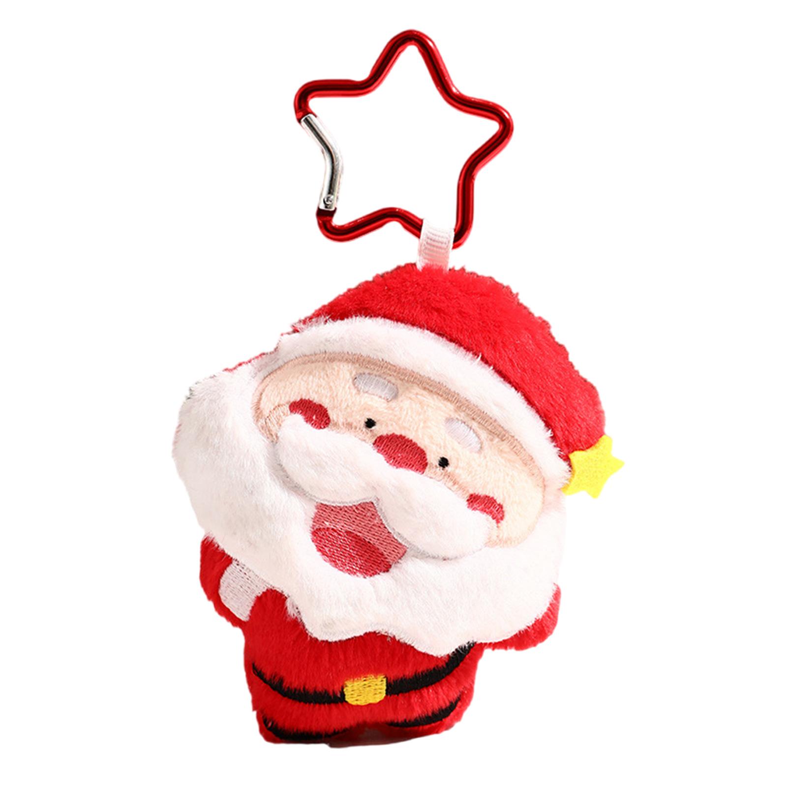 Cartoon Keychains Christmas Santa Keyrings Santa Doll Christmas Gift Christmas Birthday Party Vending Machine Supply