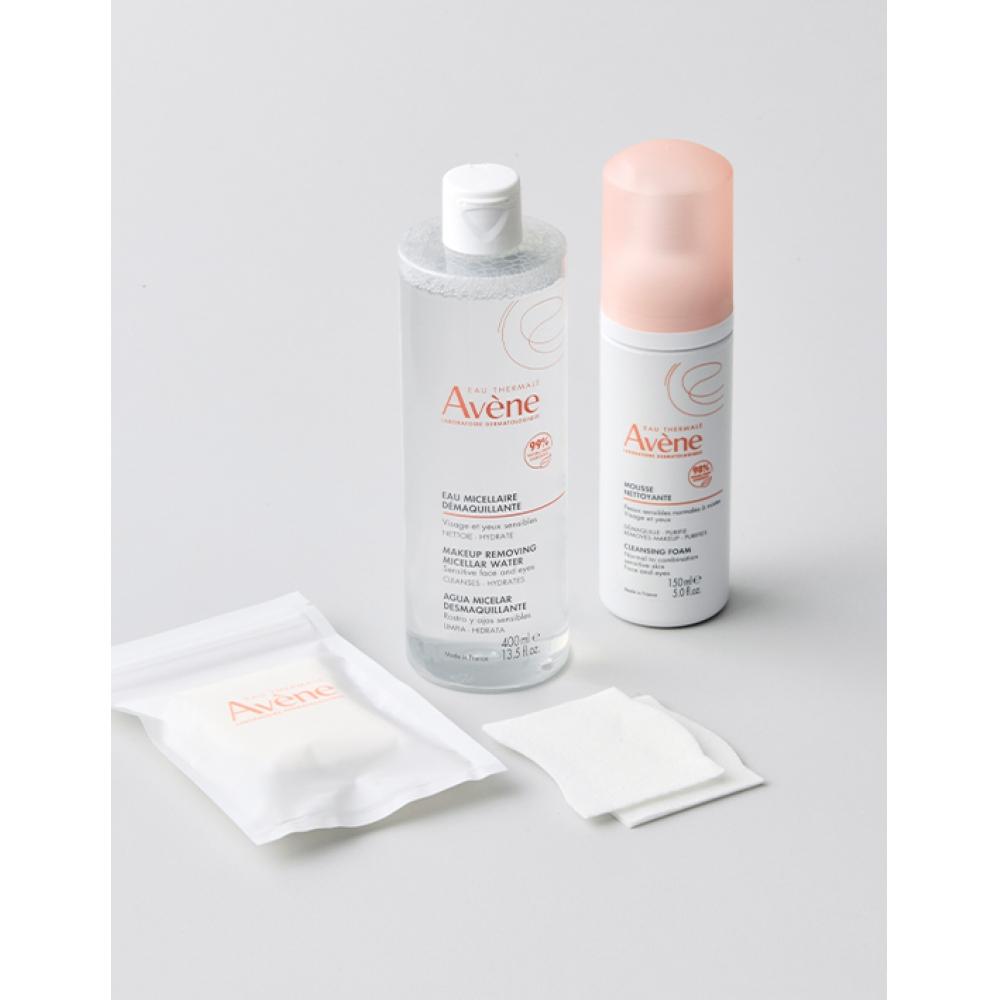 

Avene Skin Soothing Cleansing Routine Special Set 400ml Micellar Water 150ml Gentle Foaming Cleanser 10 Skincare Pads