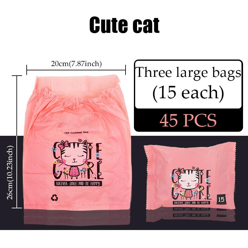 Disposable Adhesive Car Trash Bags Hanger Waterproof Desk Garbage Rubbish Waste Litter Front Back Seat Hanging Cleaning Disposal