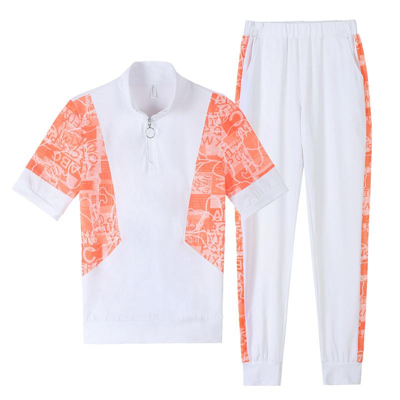 Модный костюм Брюки Женские летние спортивные и леггинсы для отдыха из двух частей Костюм — фото 6