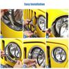 Car Headlight Turn Signal Light Decoration Wheel Brow Lampshade Cover Stickers For Jeep Wrangler TJ 1997-2006 Exterior Accessories  