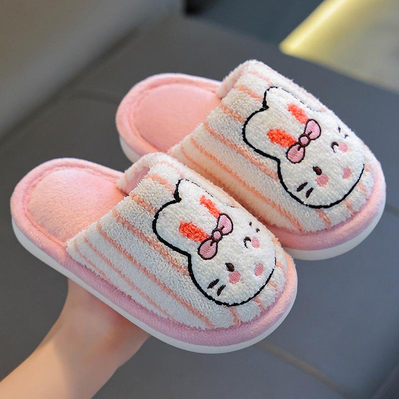 Children's Cotton Slippers - Boys' and Girls' Padded Home-style Baby Shoes