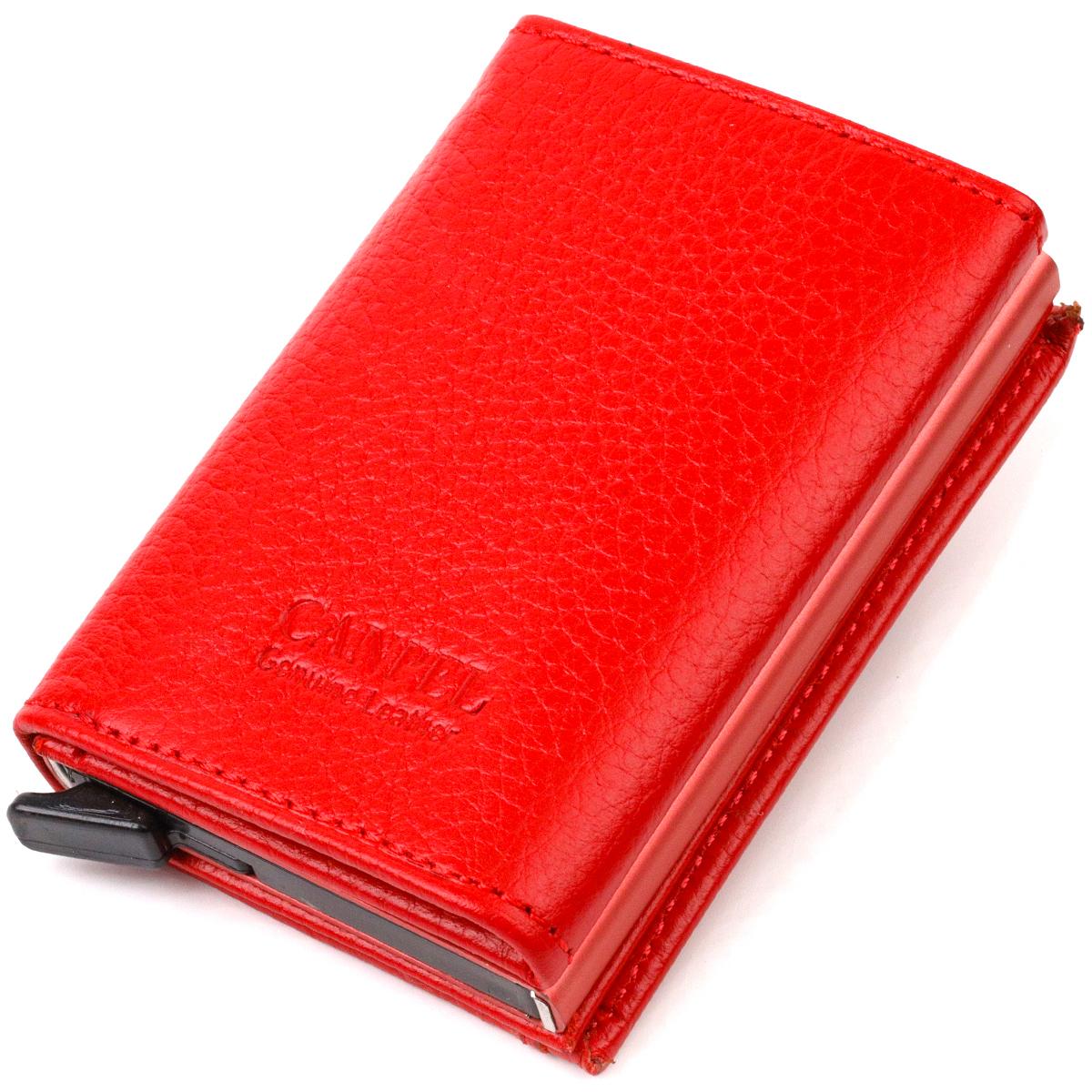 

Жіночий картхолдер у три складання з автоматичним механізмом з натуральної шкіри флотар CANPELLINI 21933 Червоний