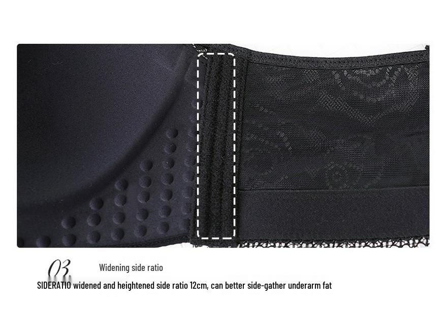 Übergröße Kabelloser Frontverschluss Rosen Dünne Cup BH für Frauen - Große Büste Schönes Rückendesign