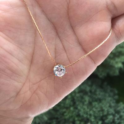 Einfache Trendige Kristall Zirkon Strass Anhänger Halskette Für Frauen Charme Weißgold Farbe Schlüsselbeinkette Halsband Hochzeit