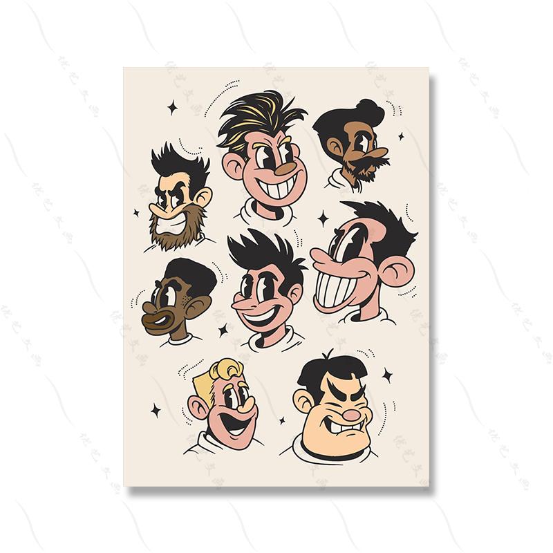 Groovy 60. léta Láska Moderní móda Umělecký plakát Tisk Hippie Soul Citát Kreslený Účesy Dívka Pokoj Obraz na plátně Domácí dekorace