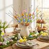 Colorful Foam Eggs Berry Branch Plastic Fake Plants Easter Egg Artificial Flower  Room Vase Inserts