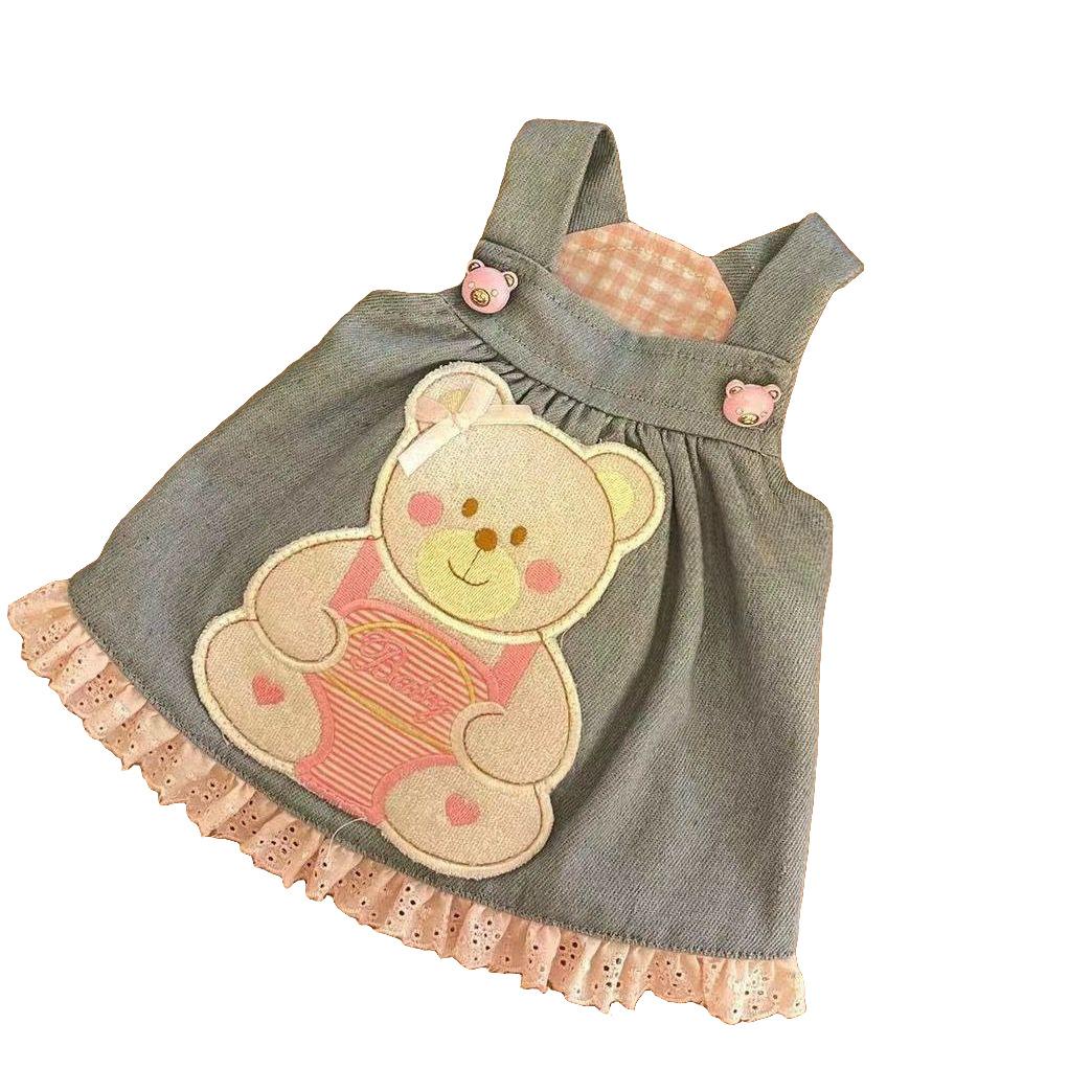 

Весенне-летняя одежда для собак и кошек, джинсовая юбка для домашних животных, плюшевый мальтийский болонка для маленьких собак, весенний принт, милый медвежонок, охлаждающий жилет для собак XL