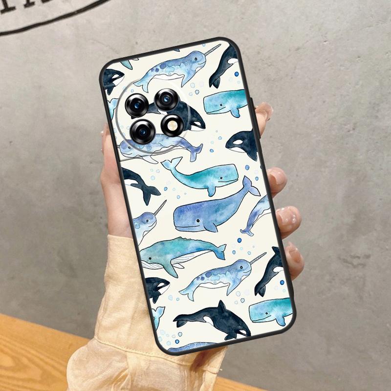Baby Whale Case For OnePlus 15 R 13 13R 13T 12 11 10R 10T 8T 9 10 Pro Nord CE 5 4 2 3 Lite N20 N30 Cover