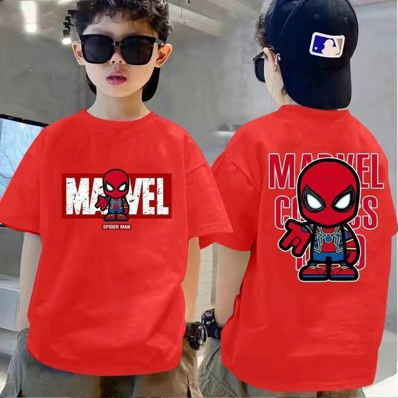 Boys' Short Sleeved T-shirt, Children's Cartoon Print, Summer Boys' Fashionable Top