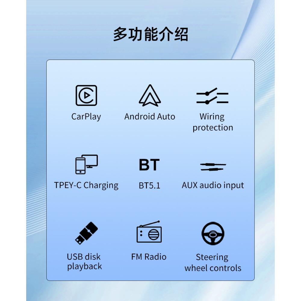 7-calowy samochodowy odtwarzacz MP5 z ekranem dotykowym i ekranem dotykowym 1 Din Radio samochodowe Carplay i Android Auto do uniwersalnego odtwarzacza multimedialnego radia samochodowego