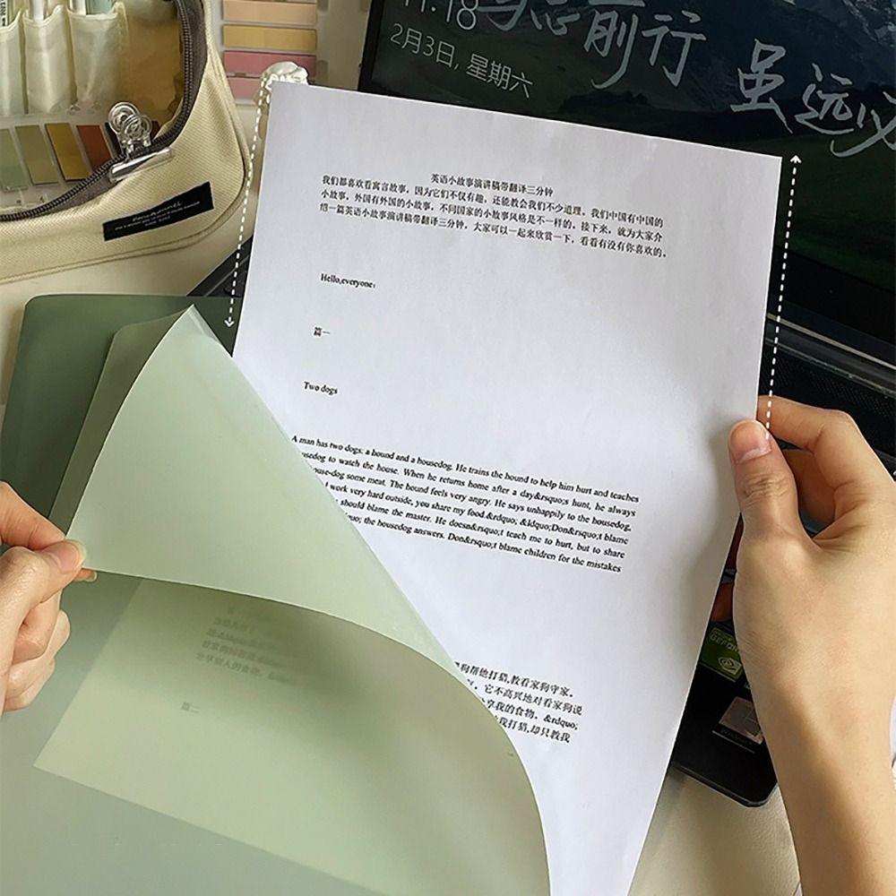 5PCS/Set L-shaped A4 File Folder Gradient Color Document Folder Test Paper Clamp  Business