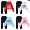 Hunters Demon Kpop Pattern Print Kids Hoodie Pants Set Fashion Gift Clothing
