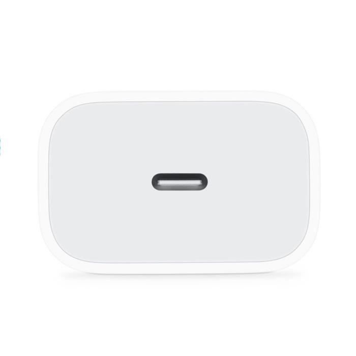 Adaptateur secteur USB-C 18W - Yuan Yuan - Compatible iPhone 11 Pro Max - Blanc - Charge rapide - Sécurisé
