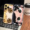 Kawaii Cute Black Big Eyes Cool Clear Silicone Soft Phone Case For iPhone 11 12 13 14 15 16 Mini 17 Pro Max TPU Phone Case