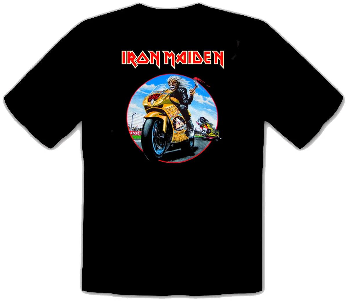 

IRON MAIDEN Rock Music Metal Rules BLACK FUN T-SHIRT -046- XL