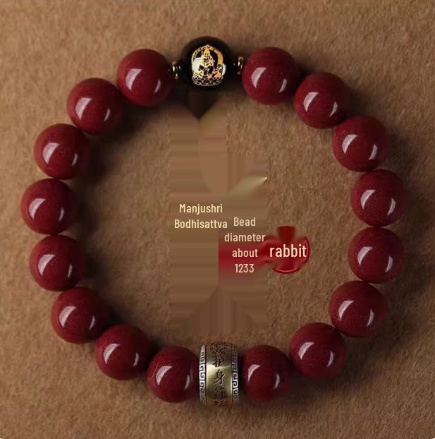 Zinnoberrot Lila Goldener Sand Tierkreiszeichen Schutzarmband für Glück und Sicherheit im Geburtsjahr