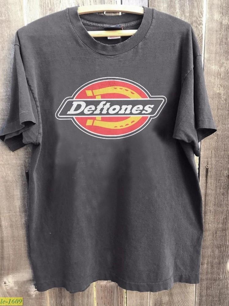 Deftones Logo Dickies Unisex Charcoal Tshirt Size S5XL Unisex T-Shirt