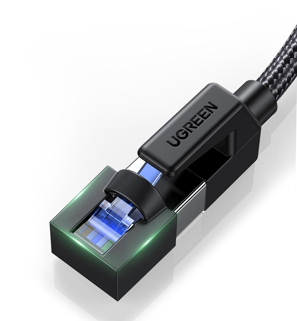 UltraShield Cat8 Ethernet Cable, 1.5m - High-Speed RJ45 Network Cable, Durable Copper Core – Black