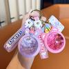 Óleo de Bola Keychain para Pequenos Animais Coração de Menina Rosa Pingente de Bolsa Joia Chaveiro Requintado Presente