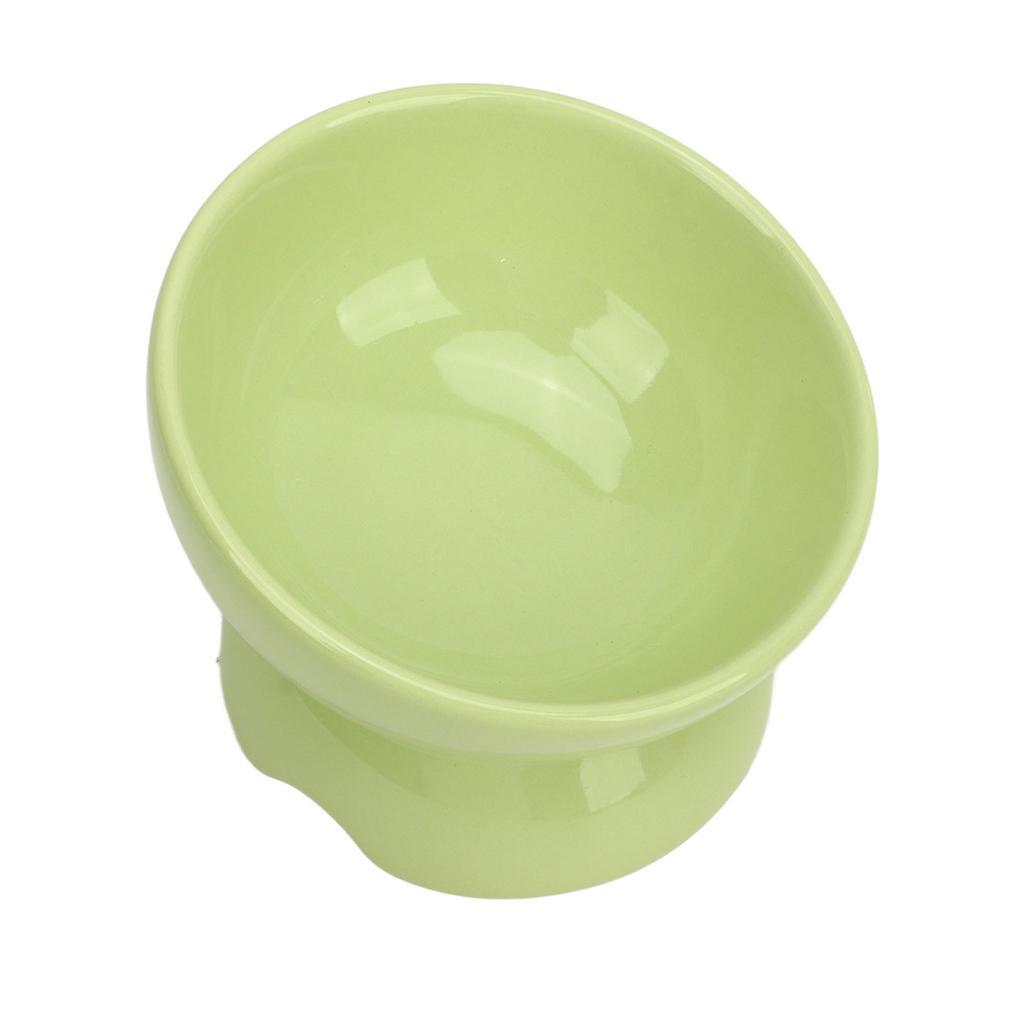 Keramiske Hevede Katteskåler Skråstilte Opphøyde Mat- og Vannskåler Beskytter Kjæledyrs Nakke Sklisikker for Katt