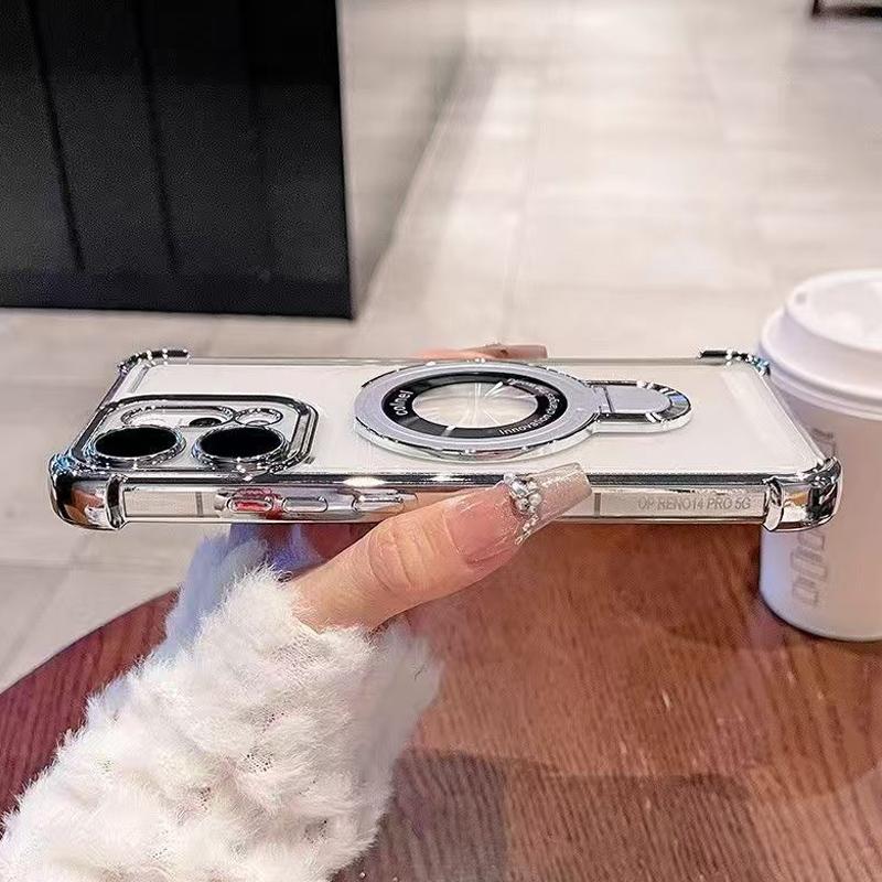 Transparent Shockproof Magnetic Bracket Case For Samsung Galaxy Note 20 A51 A71 A31 A21S A50 A20 A30 A70 A11 M56 Silicone Cover