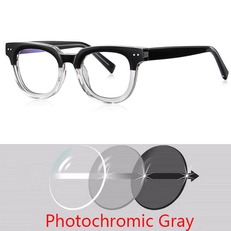 Retro Flat Top Glasses Acetate CP Core Minimalist Optical Frame Prescription Eyeglasses Simple Nail Design