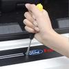 4pcs/set Carbon Fiber Leather Car Threshold Protector Door Sill Cover Sticker For Ford Fiesta Kuga Mondeo Fusion Explorer Escape