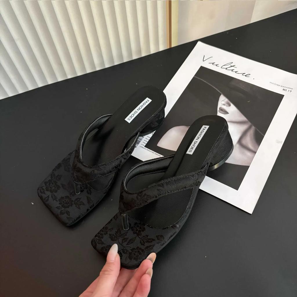 Fashion Summer Clip Toe Women Slippes New 2024 Fashion Elegant Wedges Heel Slides Shoes Ladies Casual Outdoor Beach Flip Flops Sandalias