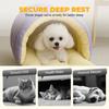 Winter Plush Cat Bed Warm Pet House Thickening Warmth Comfort Soft Kittens Sleeping Beds Cat Cave For Pet Warmth Pet Supplies