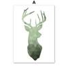 Canvas Painting Palm Leaves Green Plants Deer Abstract Nordic Posters And Prints Wall Art Pictures For Living Room Home Decor