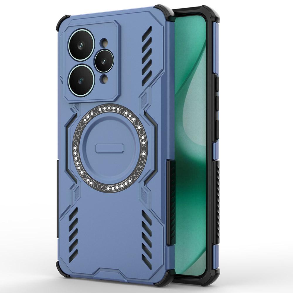 For Realme 15 5G Magnetic Case Butterfly Armor Hollow Heat Dissipation PC+TPU Phone Cover