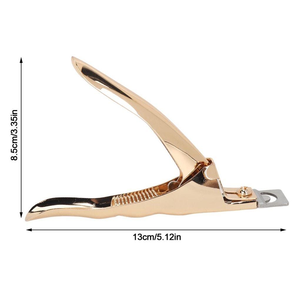Straight Edge Nail Tip Cutter Gold Color Acrylic Nail Clipper Manicure Cutter Tool  DIY Nail Art