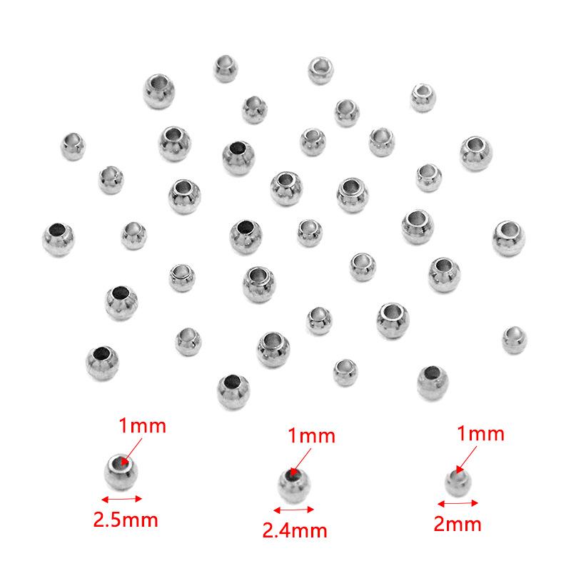 Stainless Steel Round Spacer Beads for DIY Jewelry Making