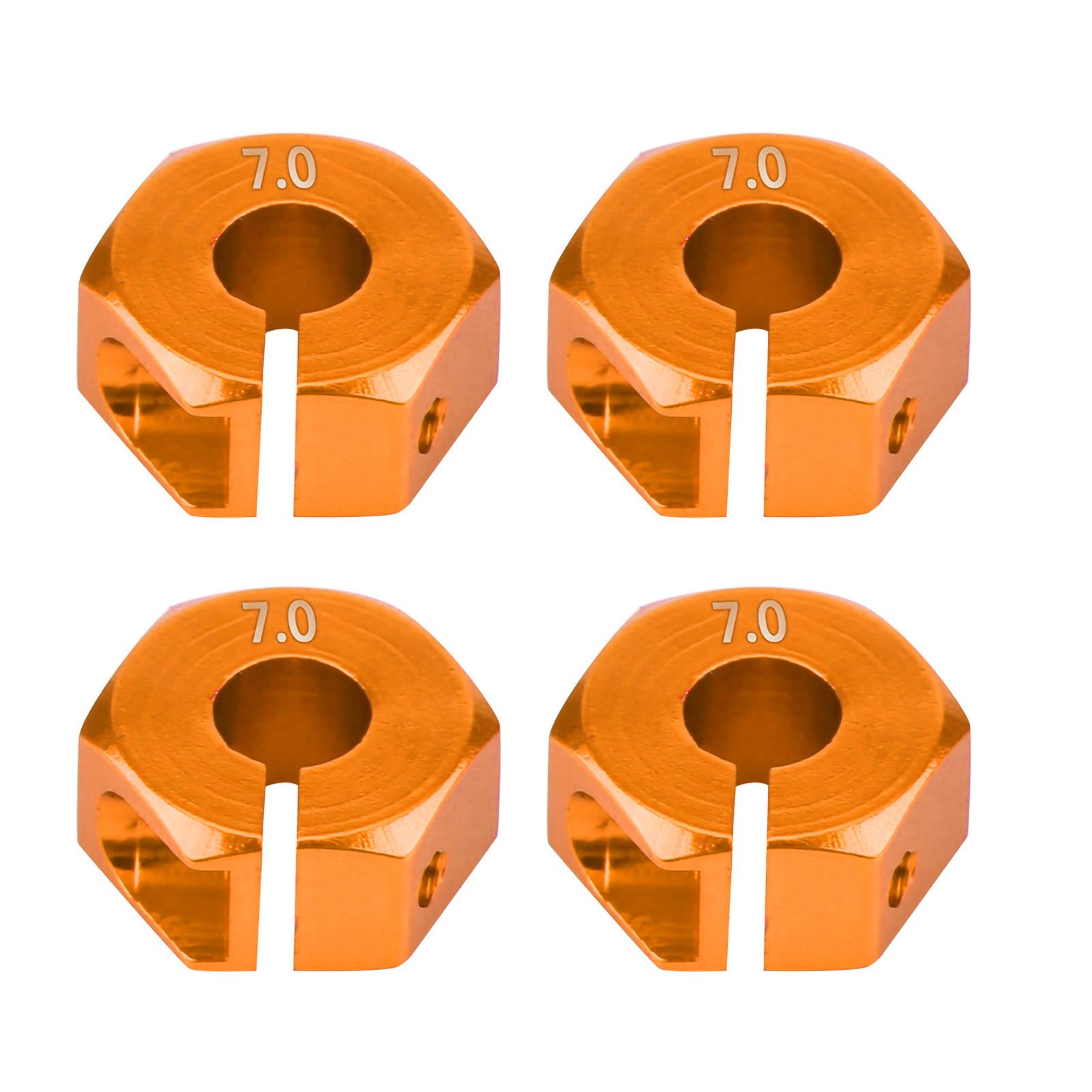 

12mm Universal Wheel Hex Hub Adapter for HSP Sakura 110 Scale RC Car (7mm, Red)