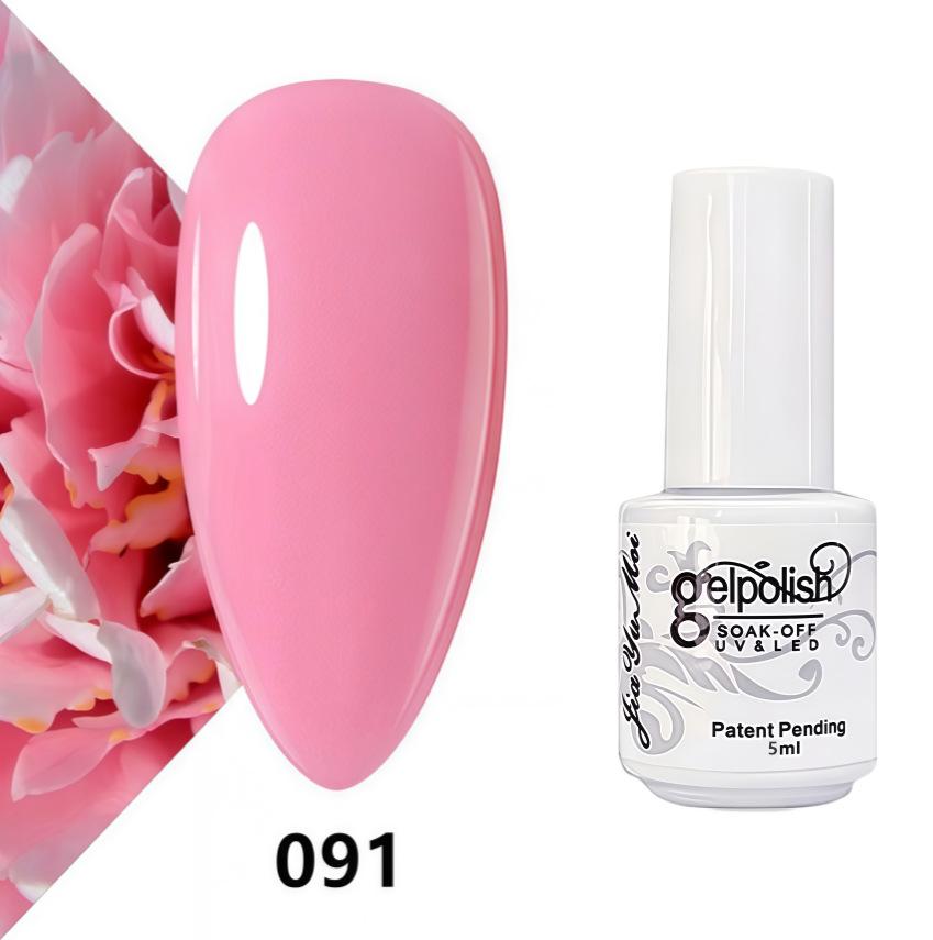 GELPOLISH Nail Art Set: Base, Top Coat, Transparent & White Gel Polishes