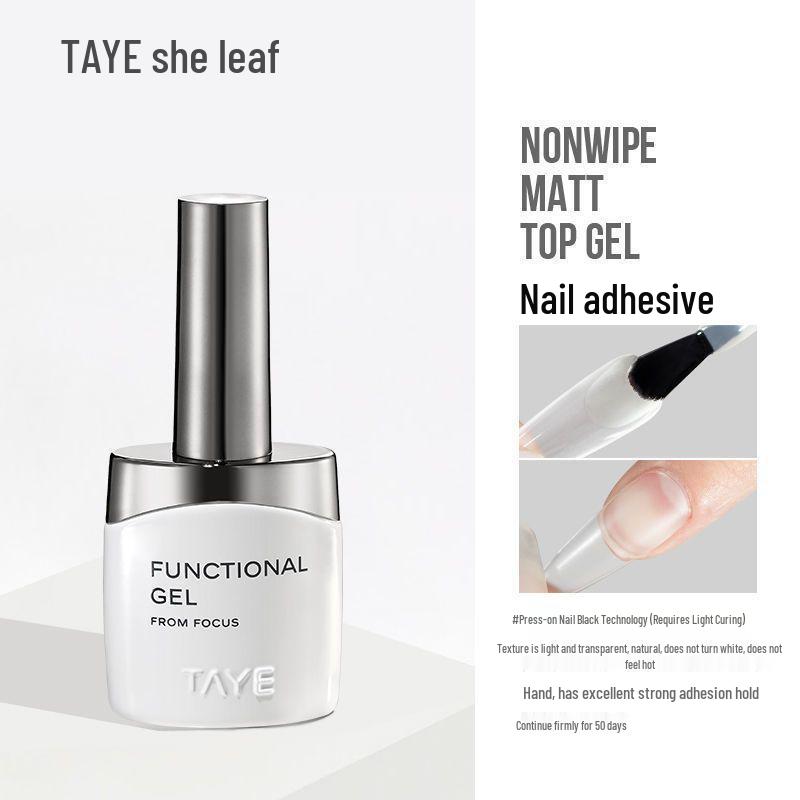 She Leaf Nail Base & Top Coat Set: Crystal Plating, Matte Finish, Builder Gel, Peel-Off Polish