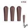 3 PCS Beechwood Tap Handle for Beer,3/8" Thread Dark Brown Beer/Coffee Faucet Handle,Medieval Classical Aesthetics Comfort Grip