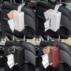 Advanced Sense Car Tissue Box PU Leather Tissue Hanging Bag Car Seat Back Tissue Case  Auto Storage