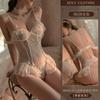 Sexy Lingerie Sexy Lace Seduction Open Onesie Women's Lace-up Perspective Pajamas Free Uniform