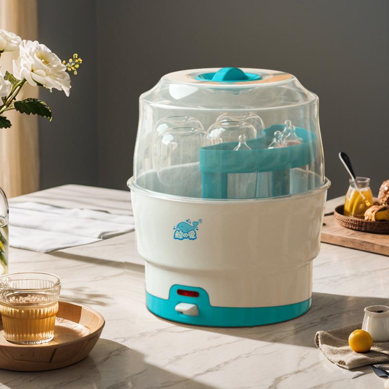 Whale Love Baby Bottle & Nipple Sterilizer - Anti-Dry Burn Steam, PP Material